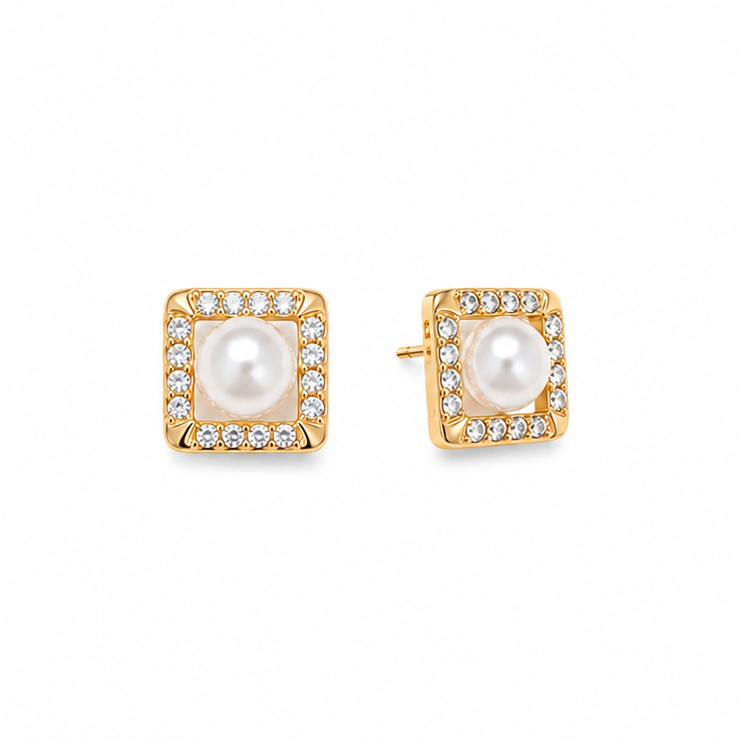 ARETES PERLA DORÉ
