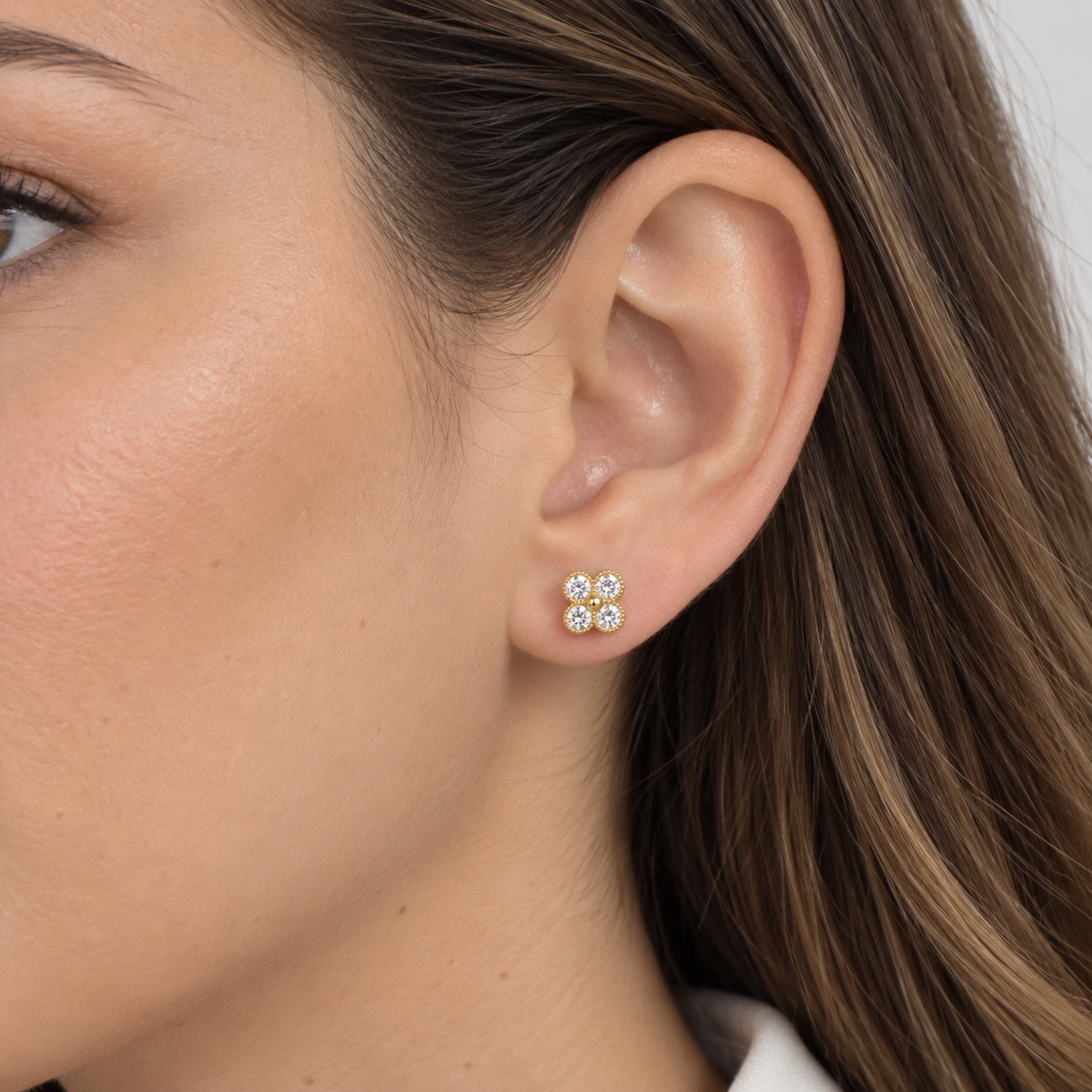 ARETES TRÉBOL REVERSIBLE