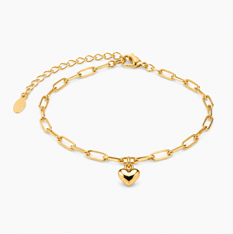 PULSERA CORAZÓN DE ESLABÓN