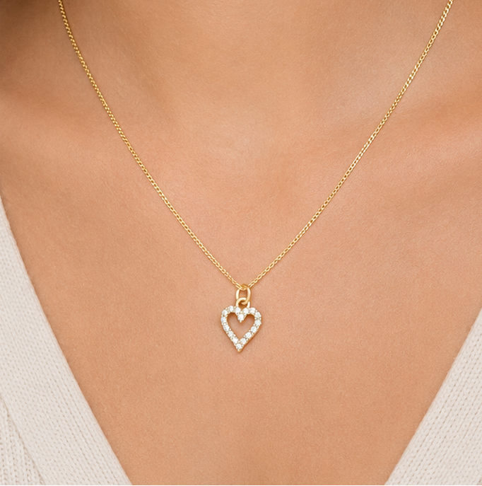 COLLAR CORAZÓN DORÉ
