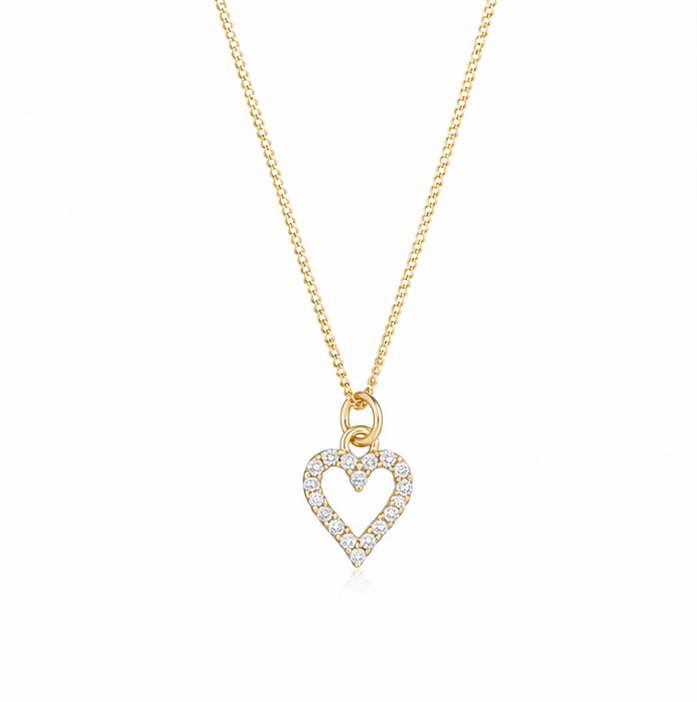 COLLAR CORAZÓN DORÉ