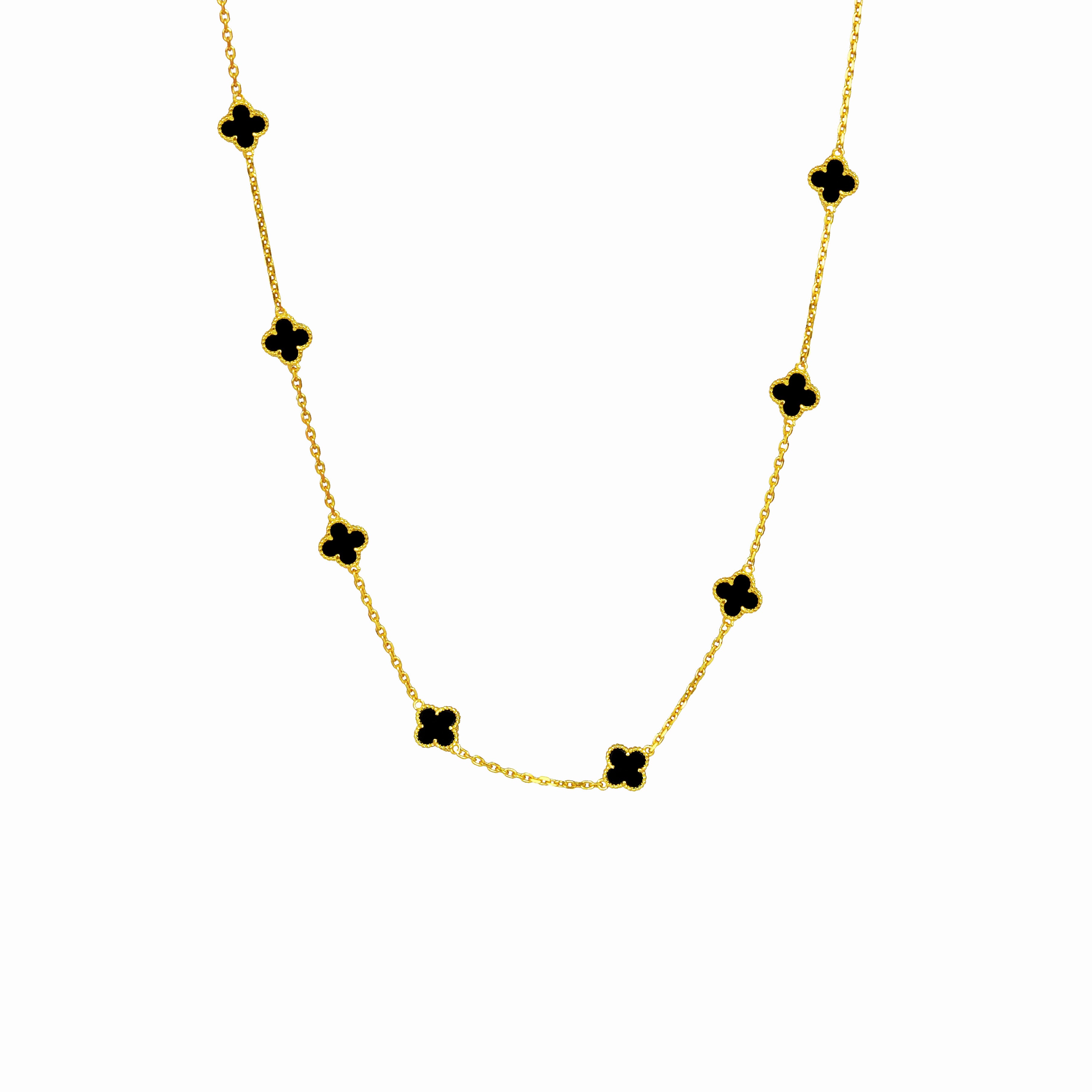 COLLAR TRÉBOL INFINITE NEGRO