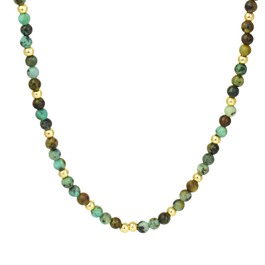 COLLAR PIEDRA VERDE TURQUESA