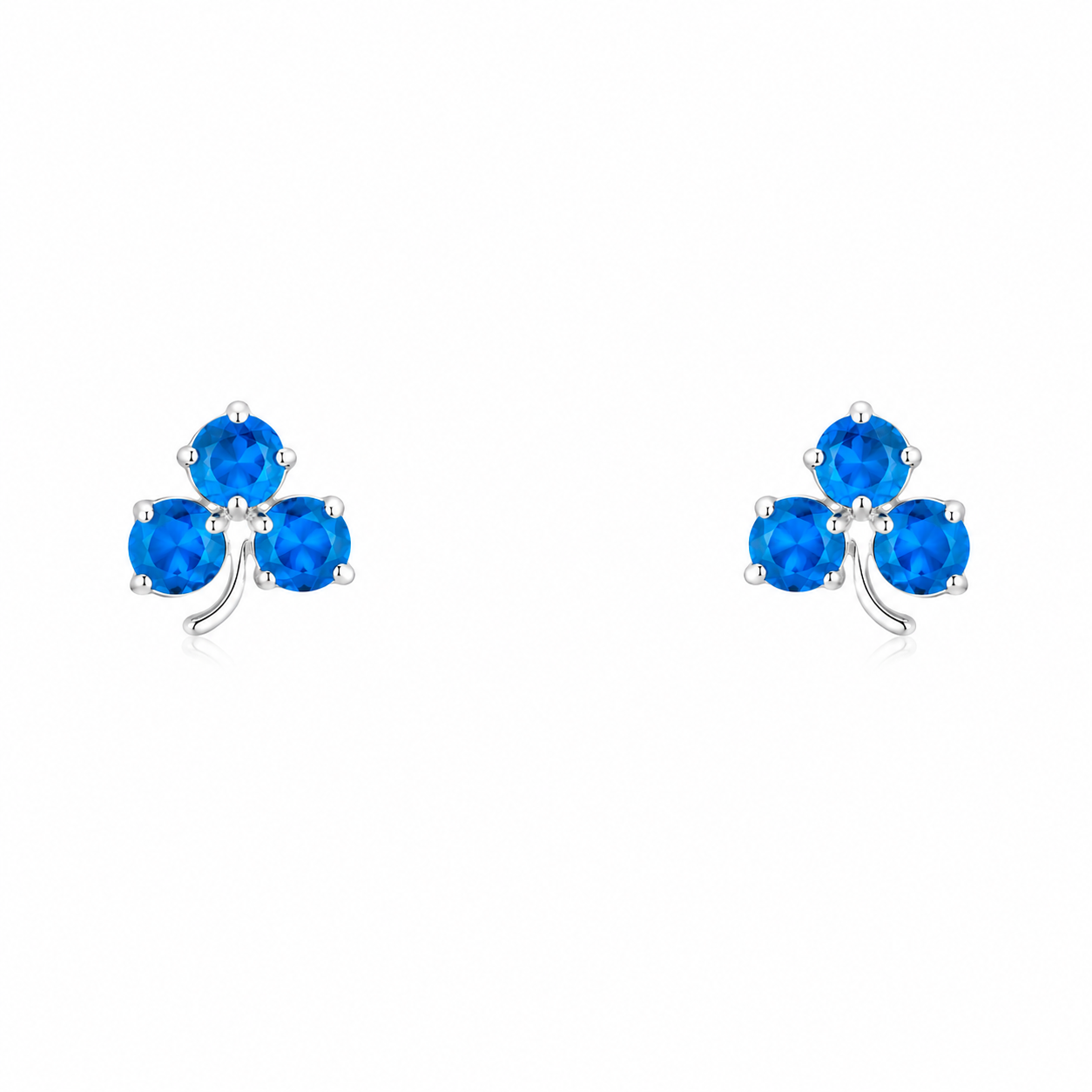 ARETES TRÉBOL AZUL