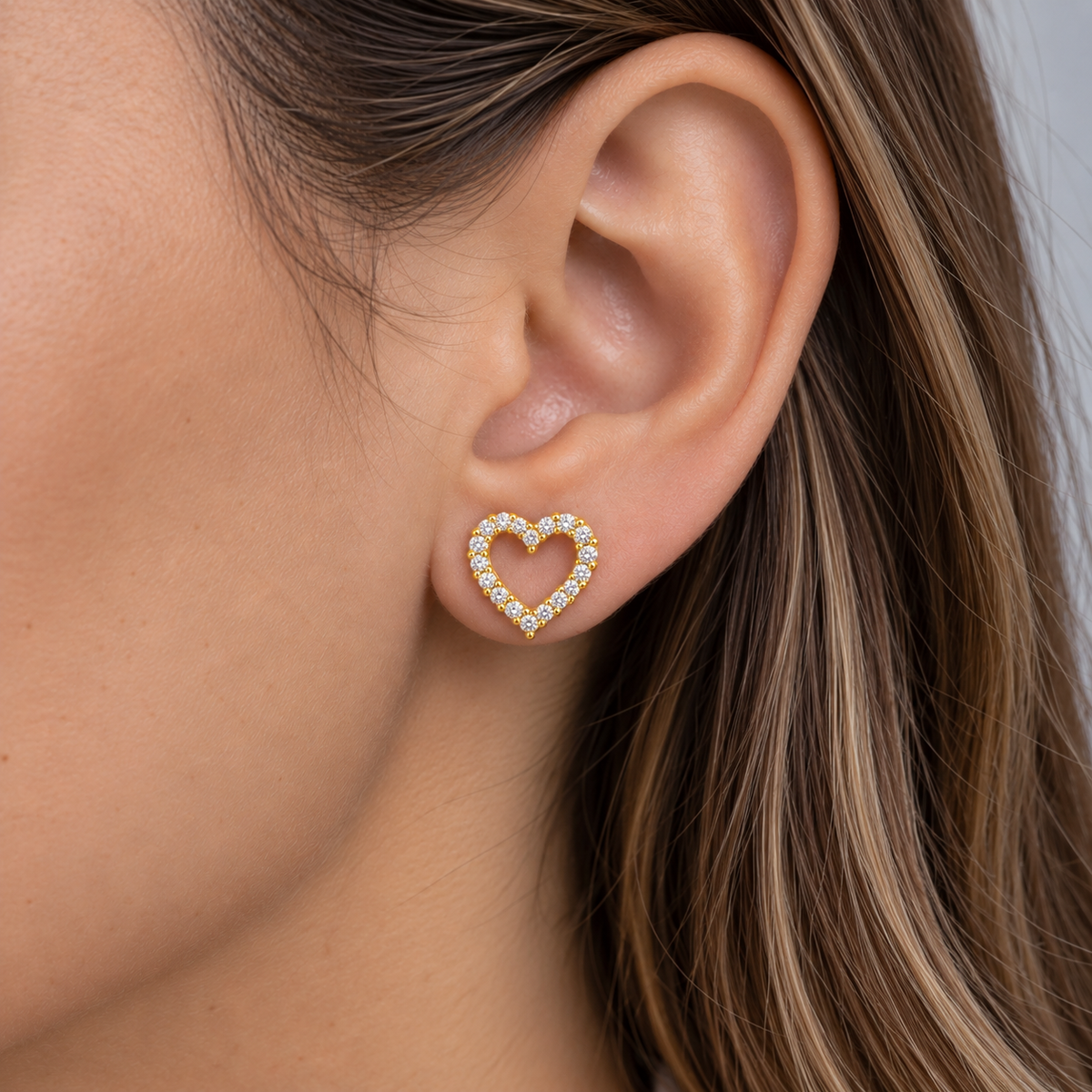 ARETES CORAZÓN DESTELLO