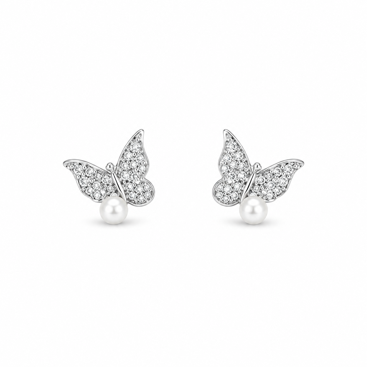 ARETES MARIPOSA PERLA