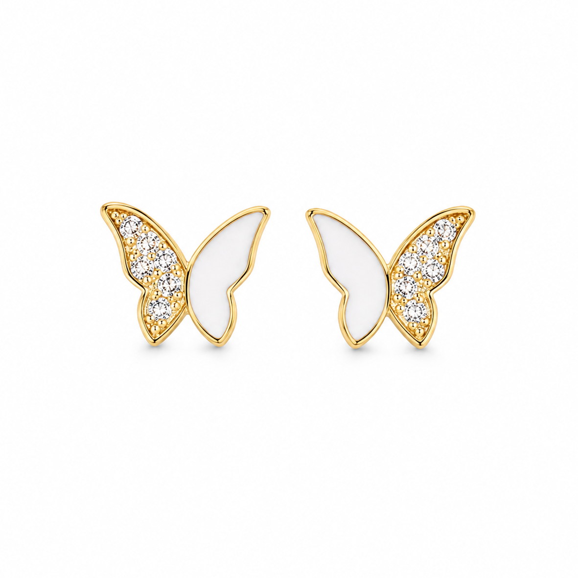 ARETES MARIPOSA NÁCAR
