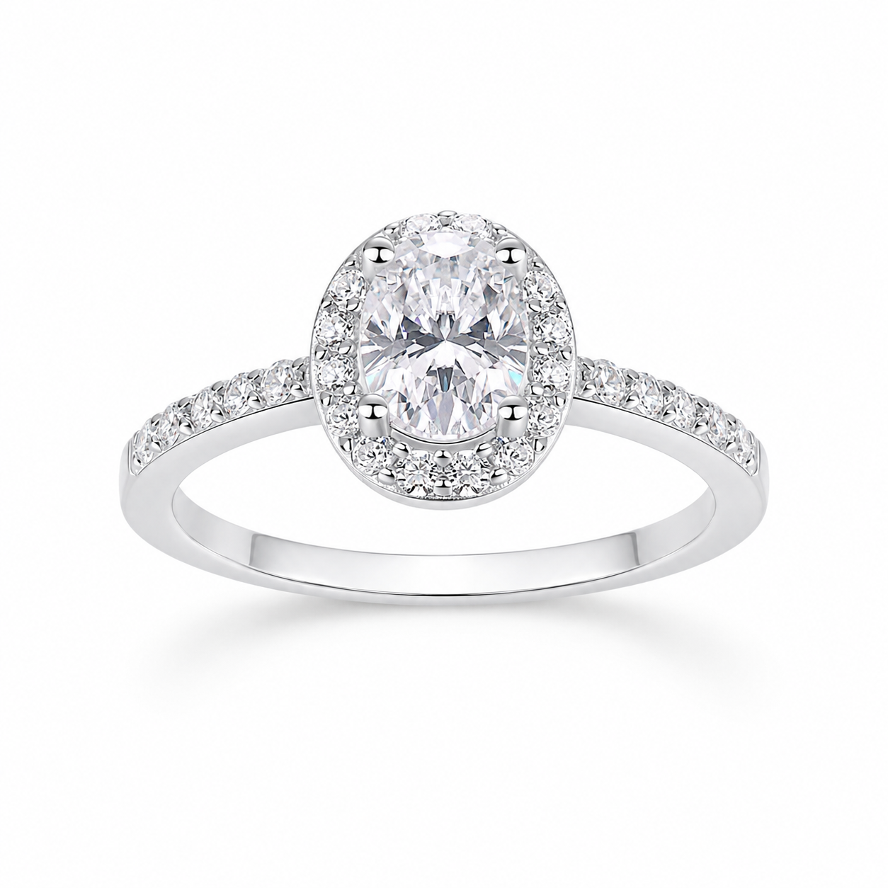 ANILLO HALO ELEGANCE MOISSANITA