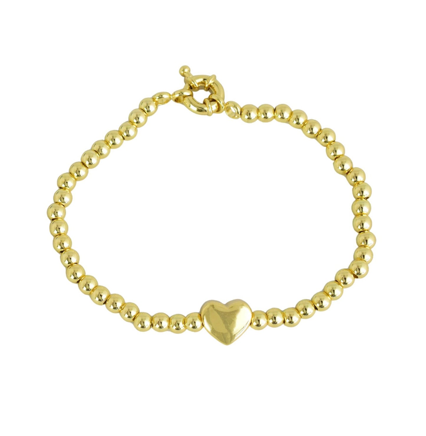 PULSERA BOLITAS CORAZÓN
