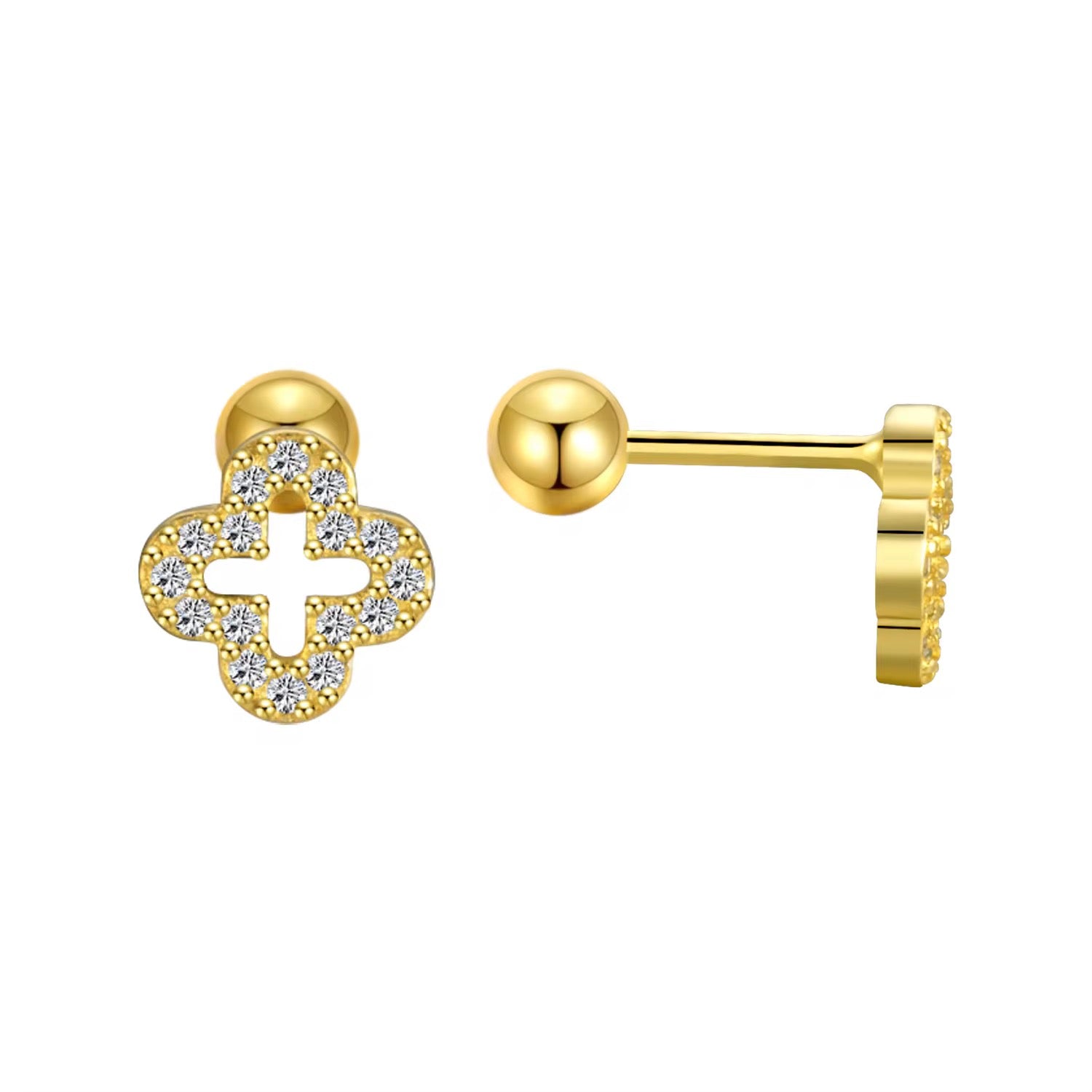 ARETES TRÉBOL SHINE GOLDEN