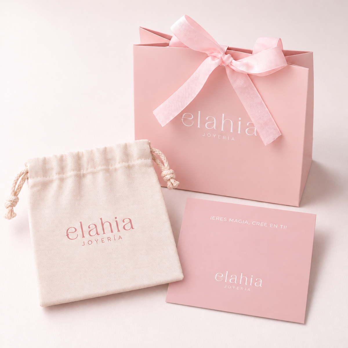 Empaque de regalo de Elahia Joyería